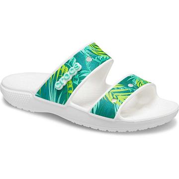 Crocs Classic Tropical Men's Sandals Green | Australia 1228YXFU